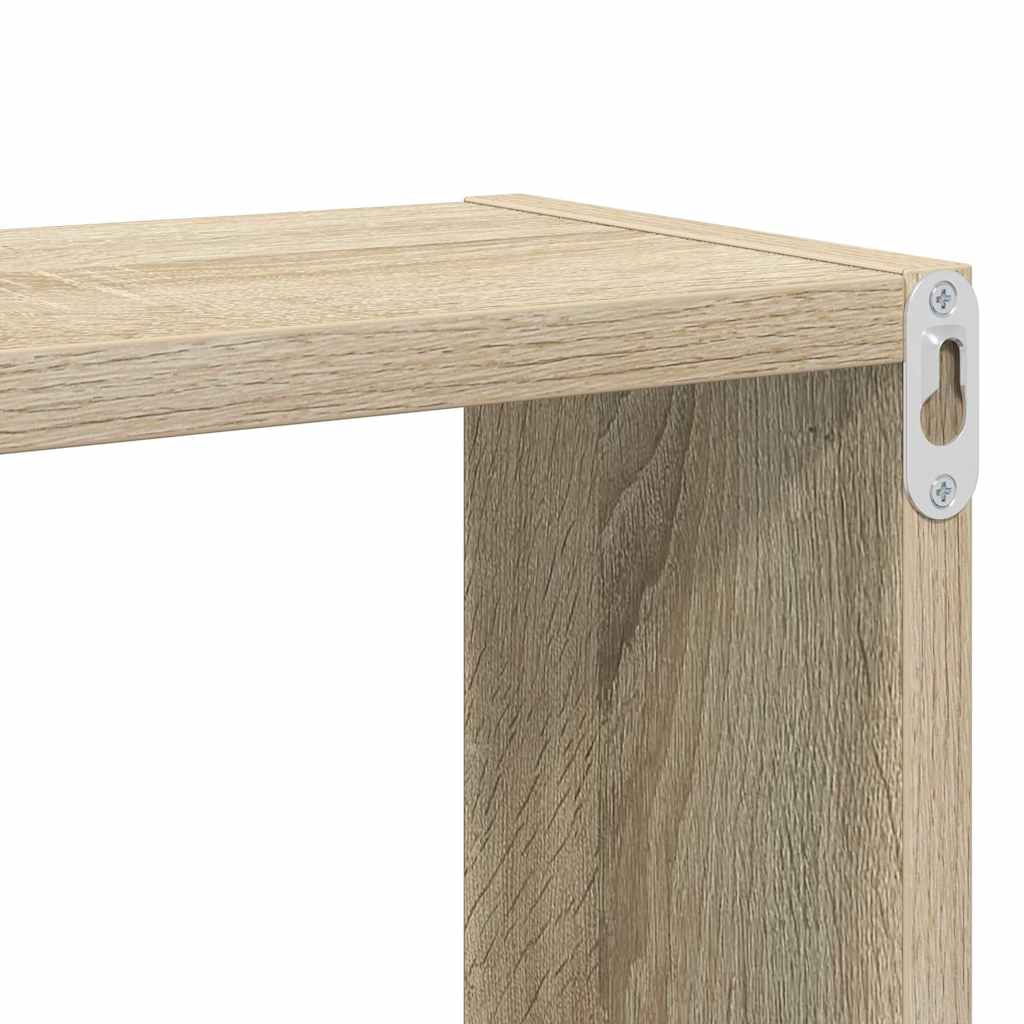 vidaXL Étagères cubes 2 pcs Chêne sonoma 26x15x26 cm