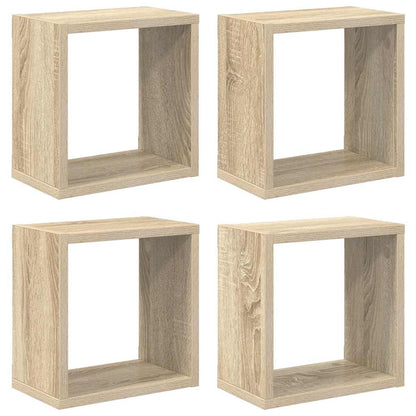 vidaXL Étagères cubes 4 pcs Chêne Sonoma 26x15x26 cm
