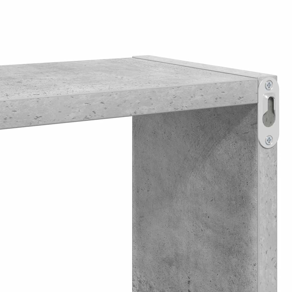 vidaXL Étagères cubes 2 pcs Gris béton 26x15x26 cm