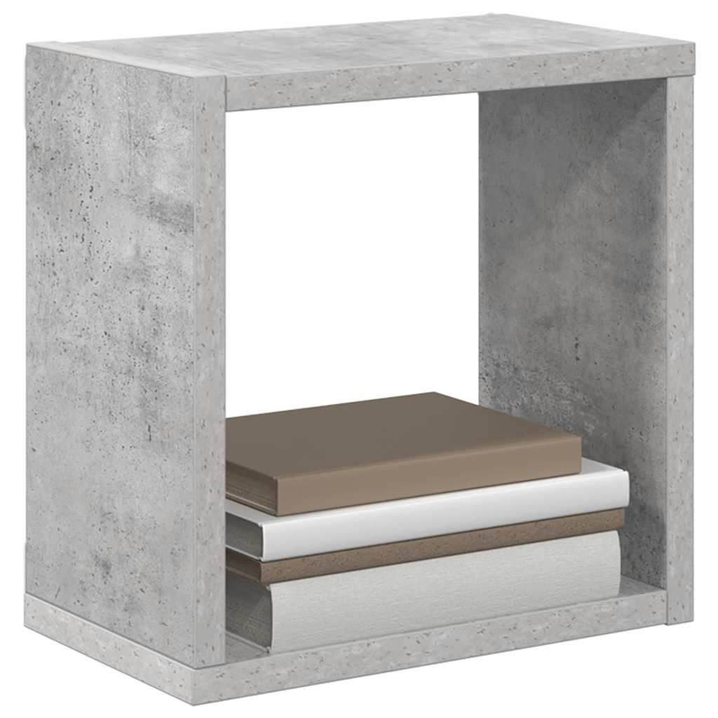vidaXL Étagères cubes 4 pcs Gris béton 26x15x26 cm