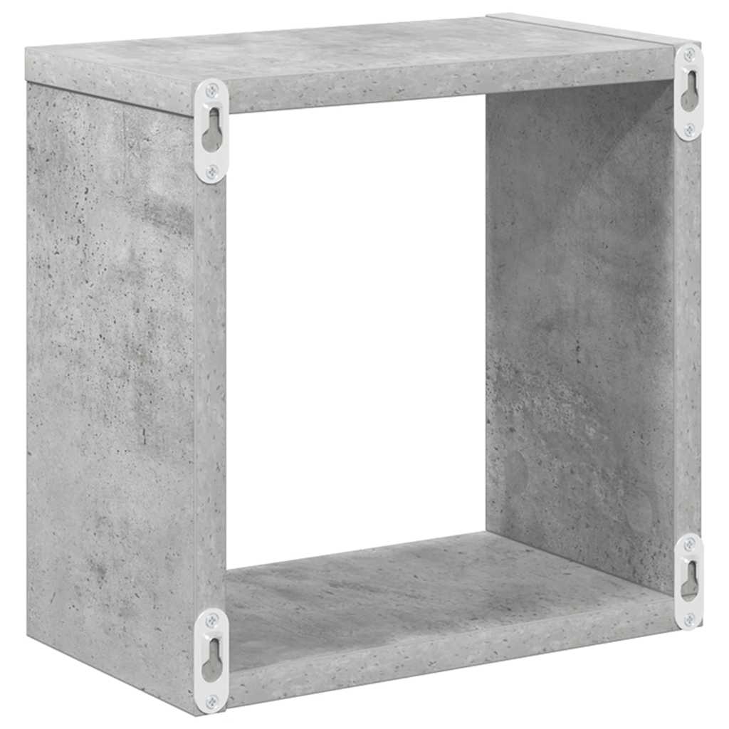 vidaXL Étagères cubes 6 pcs Gris béton 26x15x26 cm