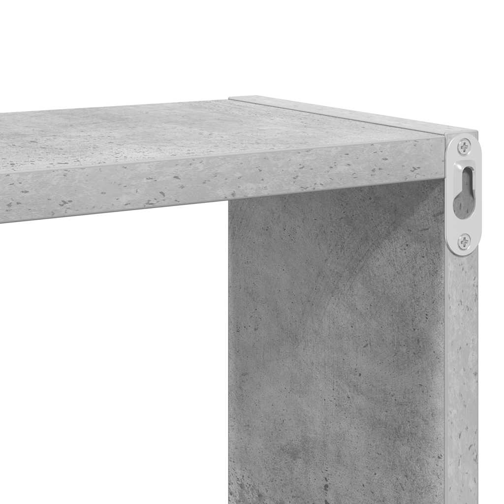 vidaXL Étagères cubes 6 pcs Gris béton 26x15x26 cm