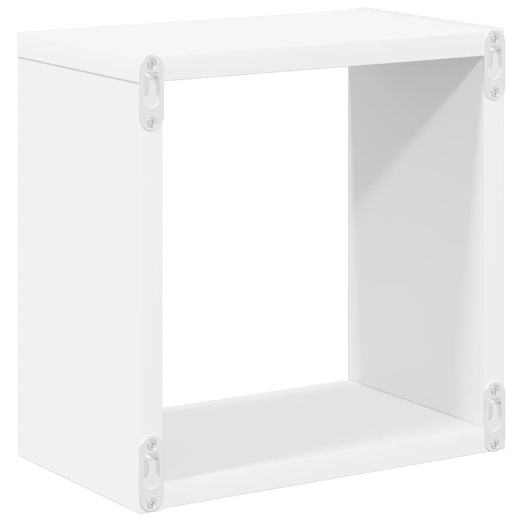 vidaXL Étagères murales cubes 4 pcs Blanc et chêne Sonoma 26x15x26 cm