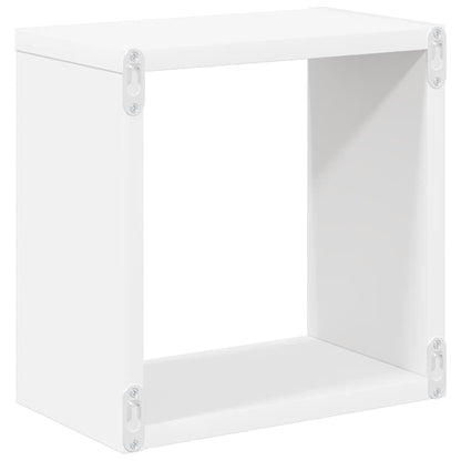 vidaXL Étagères murales cubes 4 pcs Blanc et chêne Sonoma 26x15x26 cm