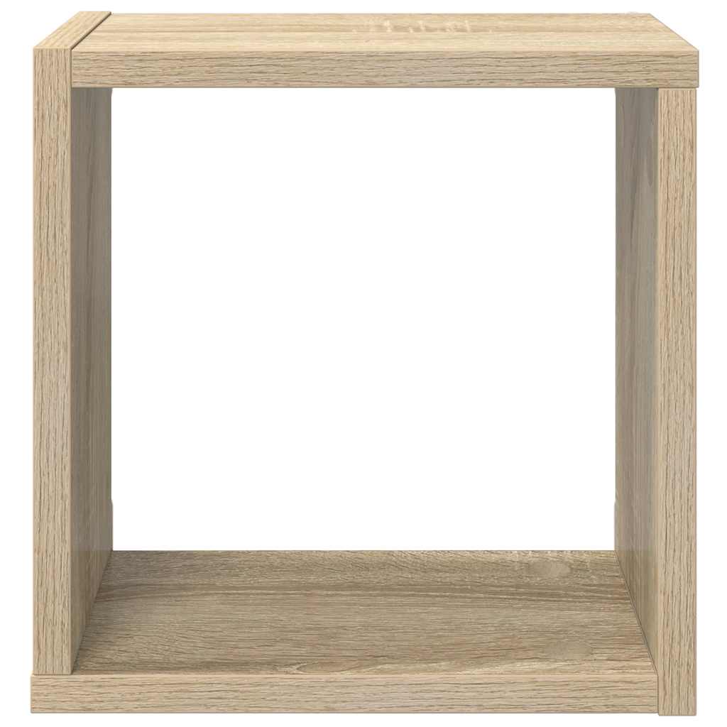 vidaXL Étagères murales cubes 4 pcs Blanc et chêne Sonoma 26x15x26 cm