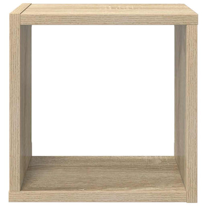 vidaXL Étagères murales cubes 4 pcs Blanc et chêne Sonoma 26x15x26 cm