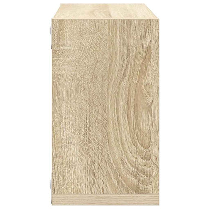 vidaXL Étagères murales cubes 4 pcs Blanc et chêne Sonoma 26x15x26 cm
