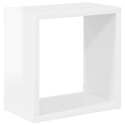 vidaXL Étagères cubes 2 pcs. Blanc brillant 26x15x26 cm