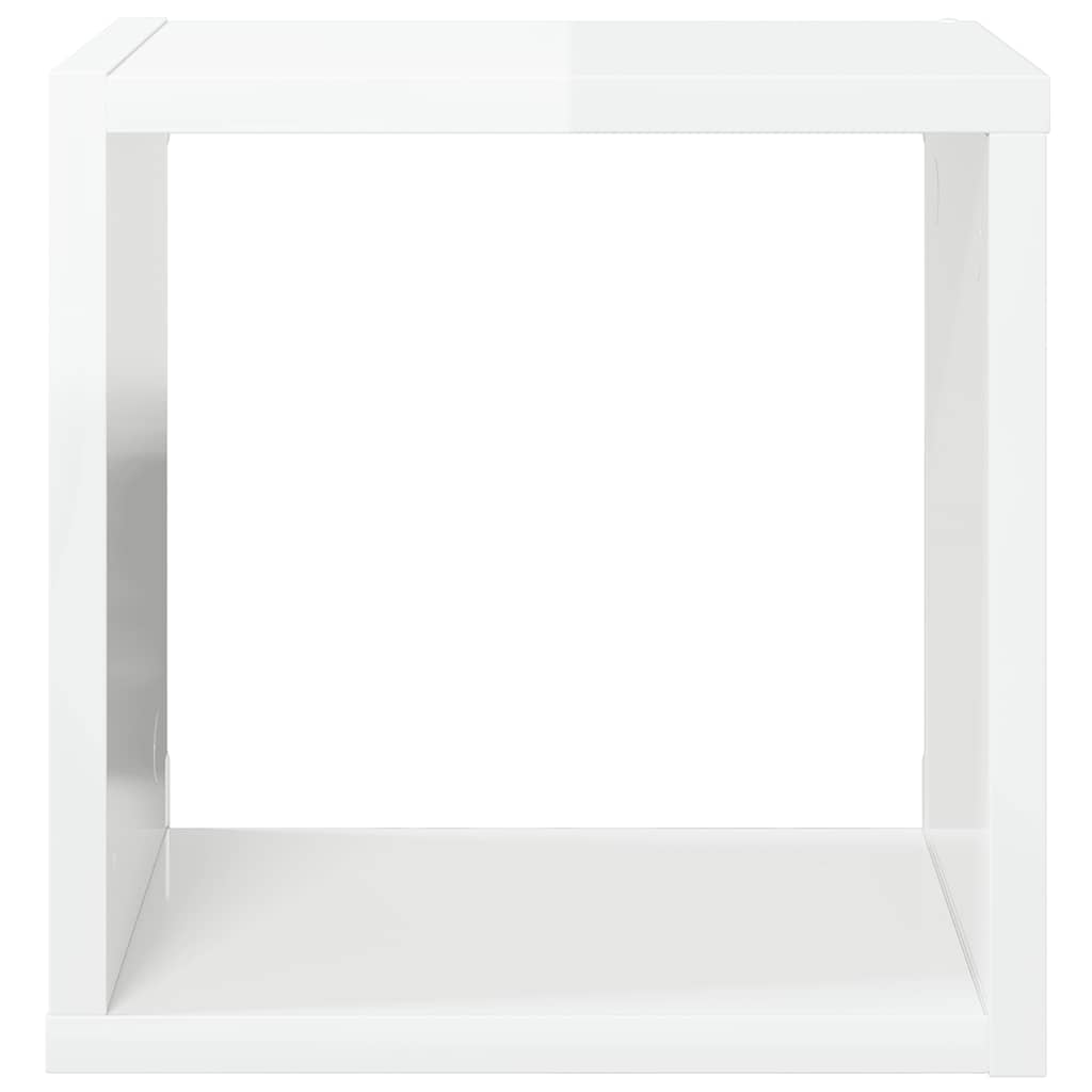vidaXL Étagères cubes 2 pcs. Blanc brillant 26x15x26 cm