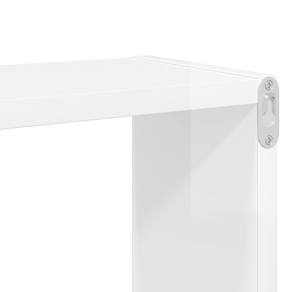 vidaXL Étagères cubes 2 pcs. Blanc brillant 26x15x26 cm