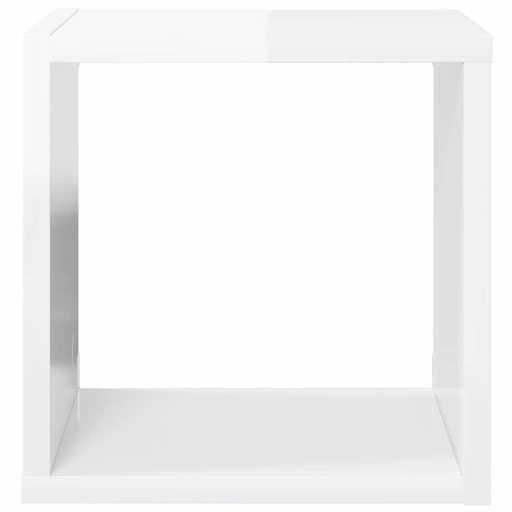 vidaXL Étagères cubes 4 pcs Blanc brillant 26x15x26 cm