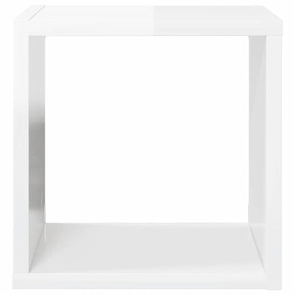 vidaXL Étagères cubes 4 pcs Blanc brillant 26x15x26 cm