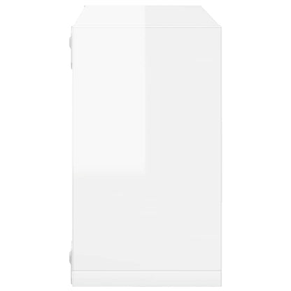 vidaXL Étagères cubes 4 pcs Blanc brillant 26x15x26 cm