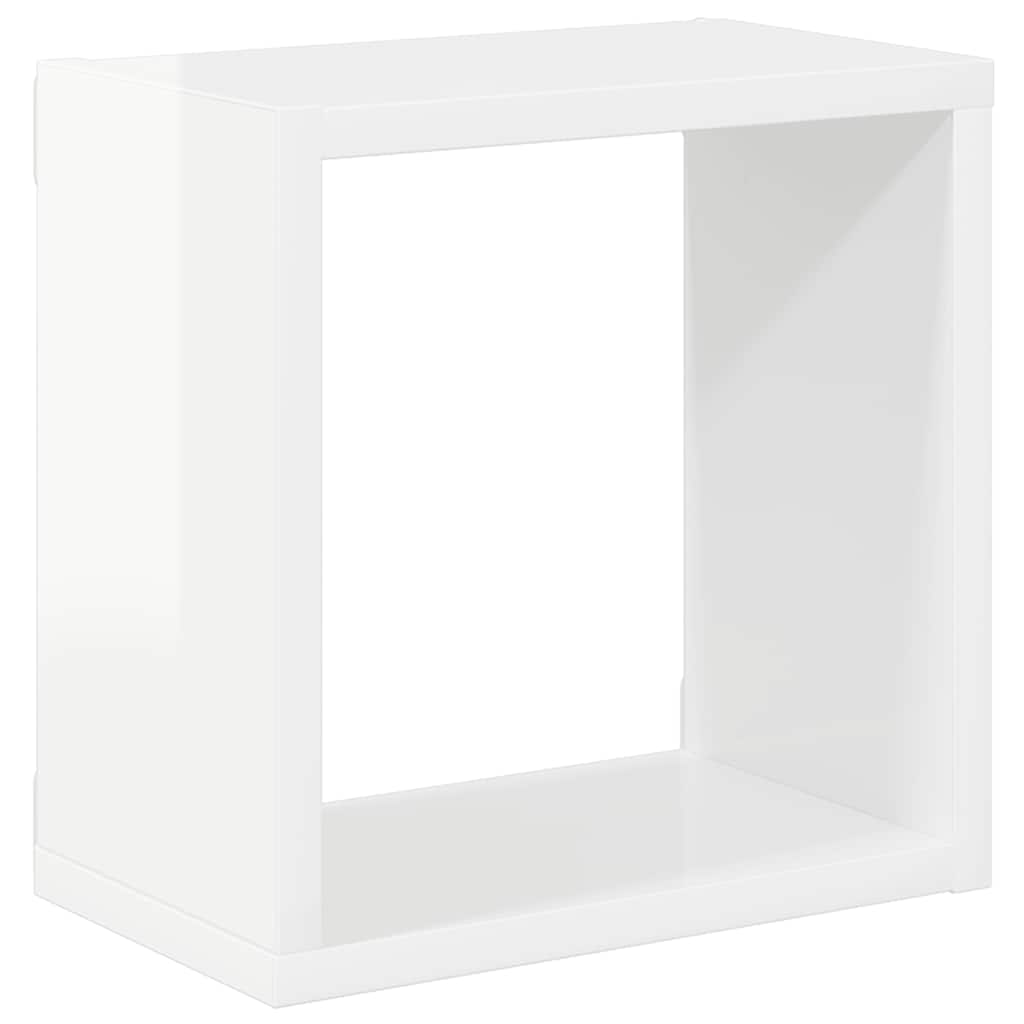 vidaXL Étagères cubes 6 pcs. Blanc brillant 26x15x26 cm