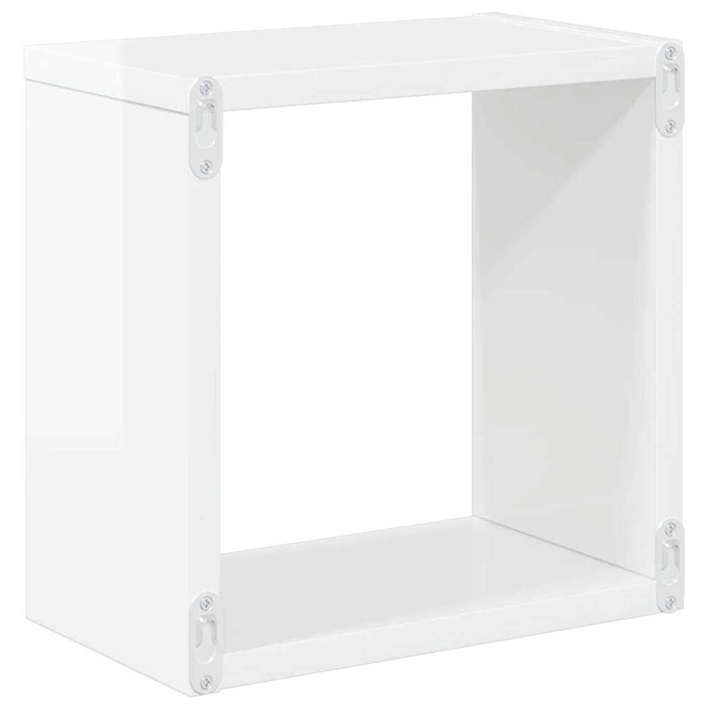 vidaXL Étagères cubes 6 pcs. Blanc brillant 26x15x26 cm