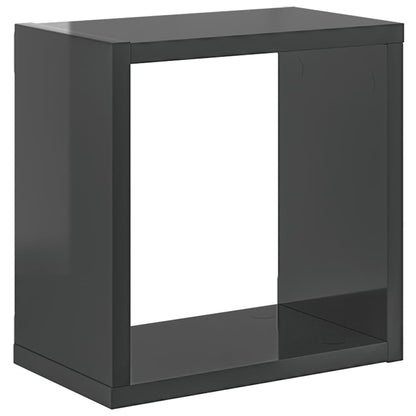 vidaXL Étagères cubes 6 pcs Gris brillant 26x15x26 cm