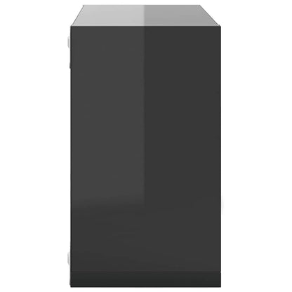 vidaXL Étagères cubes 6 pcs Gris brillant 26x15x26 cm