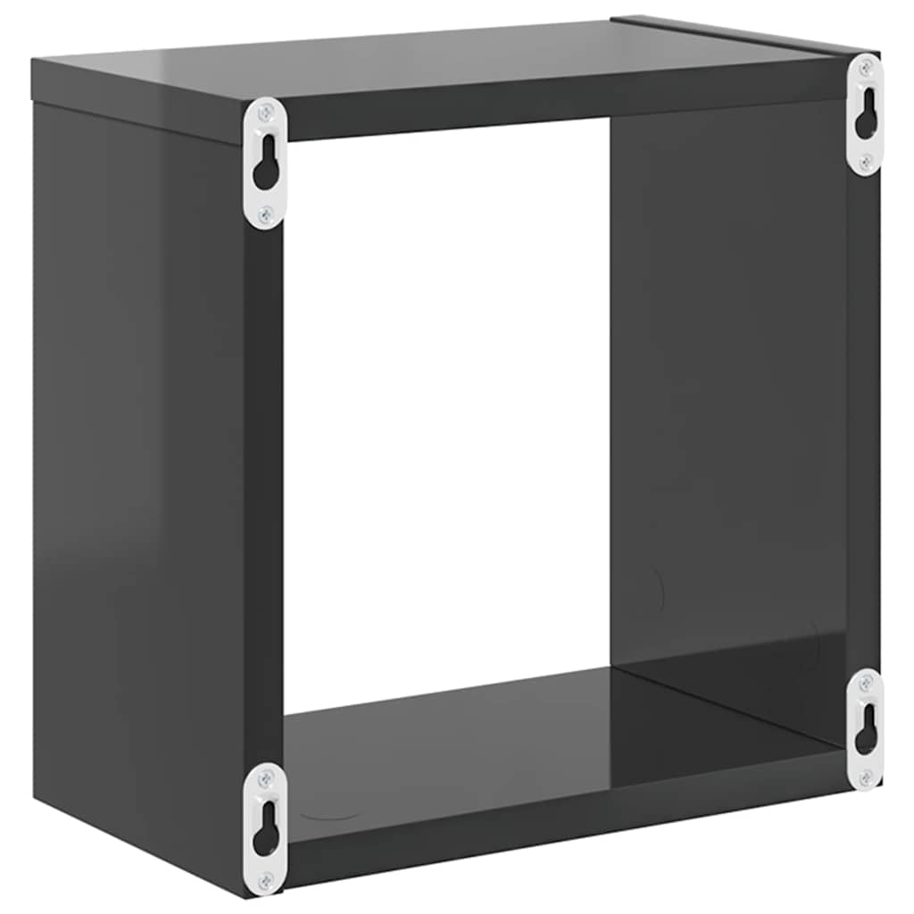 vidaXL Étagères cubes 6 pcs Gris brillant 26x15x26 cm
