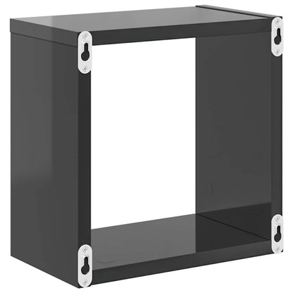 vidaXL Étagères cubes 6 pcs Gris brillant 26x15x26 cm