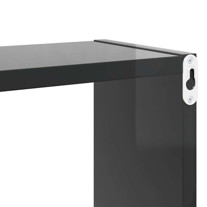 vidaXL Étagères cubes 6 pcs Gris brillant 26x15x26 cm