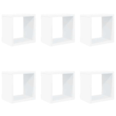 vidaXL Étagères cubes 6 pcs Blanc 22x15x22 cm