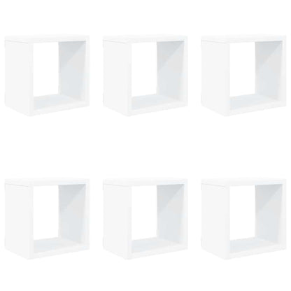 vidaXL Étagères cubes 6 pcs Blanc 22x15x22 cm