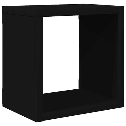 vidaXL Étagères cubes 4 pcs Noir 22x15x22 cm