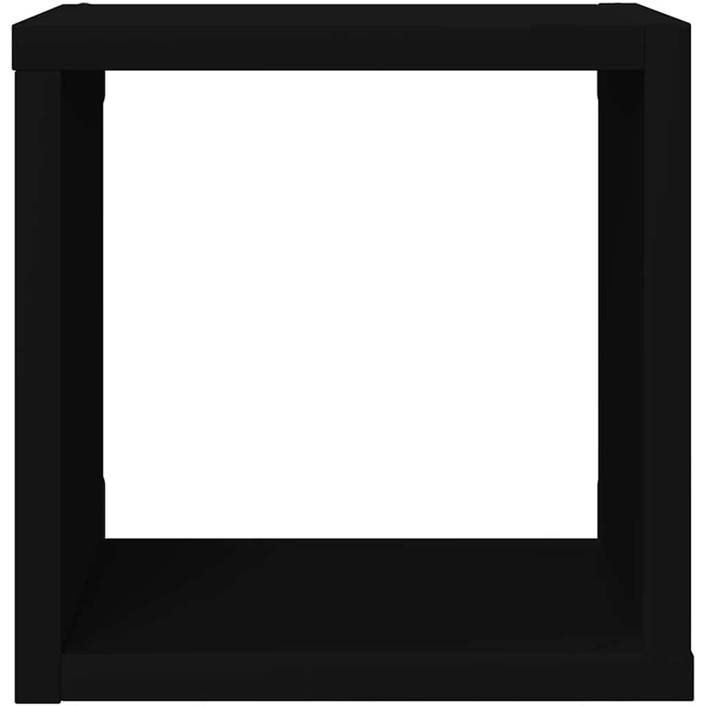 vidaXL Étagères cubes 4 pcs Noir 22x15x22 cm