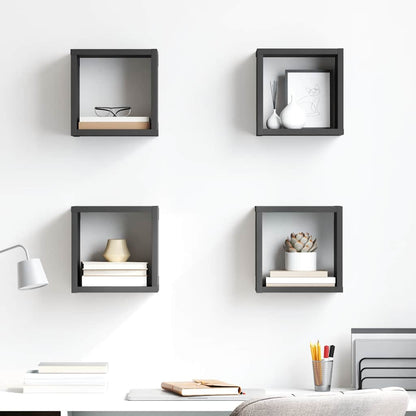 vidaXL Würfelregale 4 Stk. Grau 22x15x22 cm