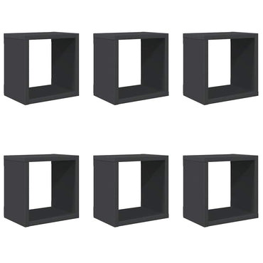 vidaXL Étagères cubes 6 pcs Gris 22x15x22 cm