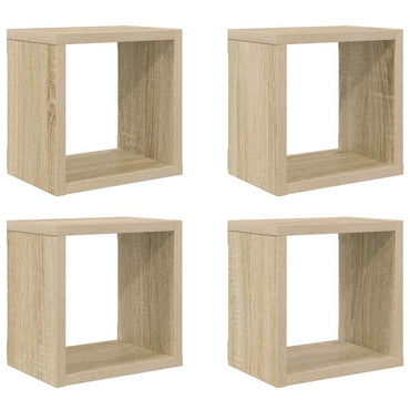 vidaXL Étagères cubes 4 pcs Chêne Sonoma 22x15x22 cm