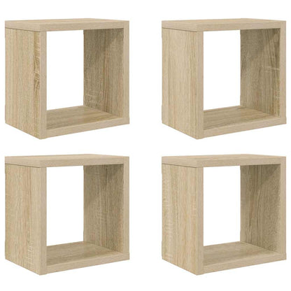 vidaXL Étagères cubes 4 pcs Chêne Sonoma 22x15x22 cm