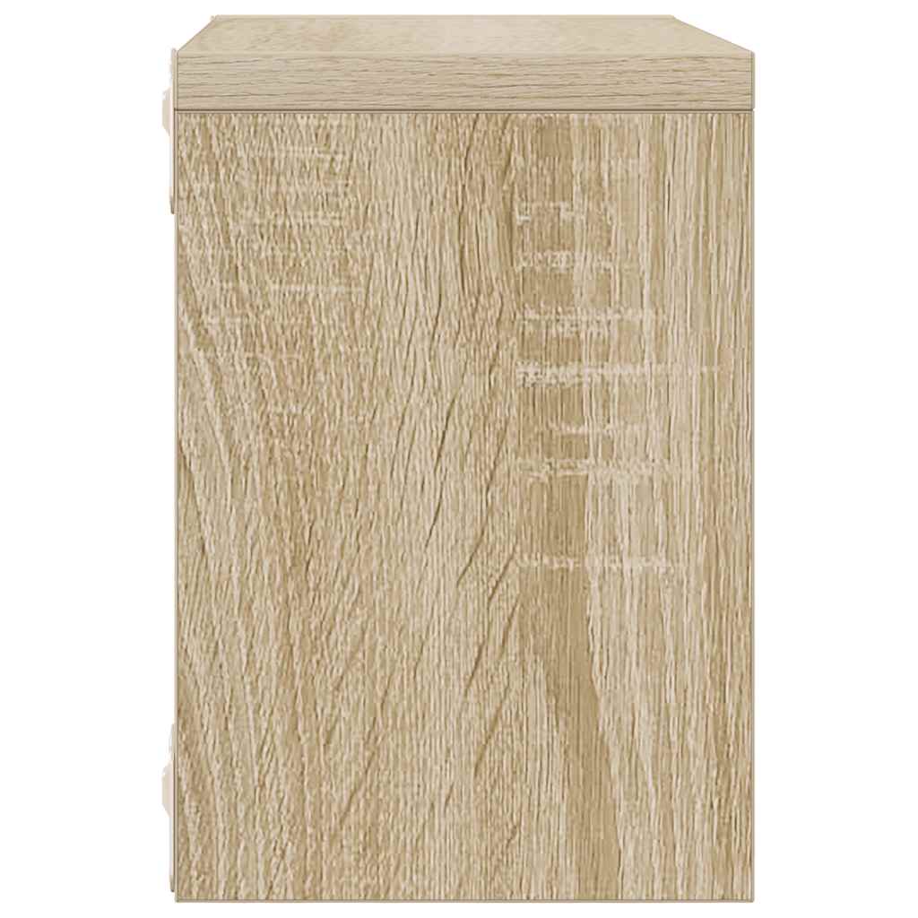 vidaXL Étagères cubes 4 pcs Chêne Sonoma 22x15x22 cm