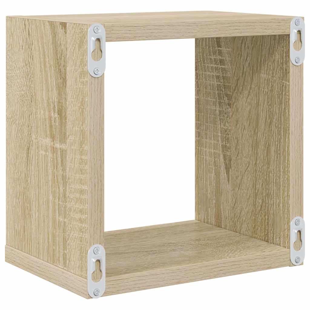 vidaXL Étagères cubes 4 pcs Chêne Sonoma 22x15x22 cm