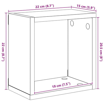 vidaXL Étagères cubes 6 pcs Chêne Sonoma 22x15x22 cm