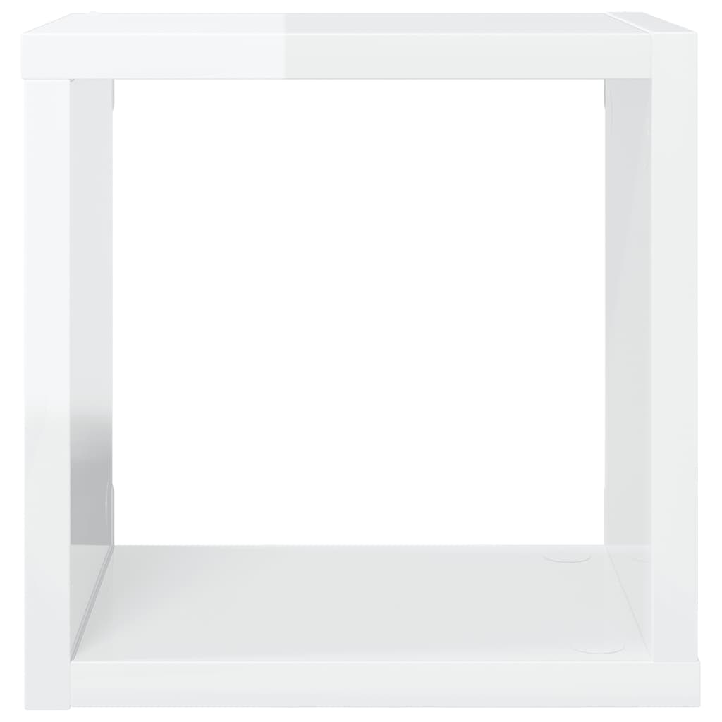 vidaXL Étagères cubes 4 pcs Blanc brillant 22x15x22 cm