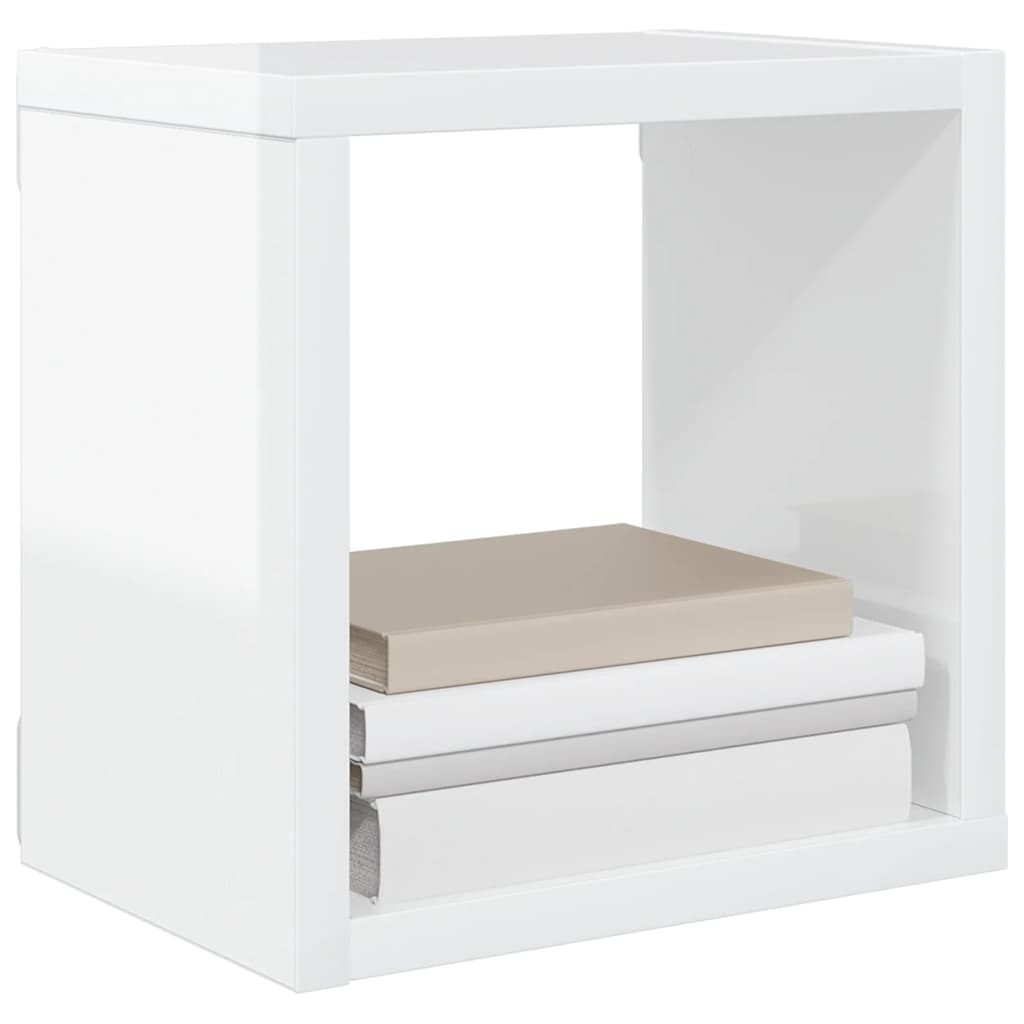 vidaXL Étagères cubes 6 pcs Blanc brillant 22x15x22 cm