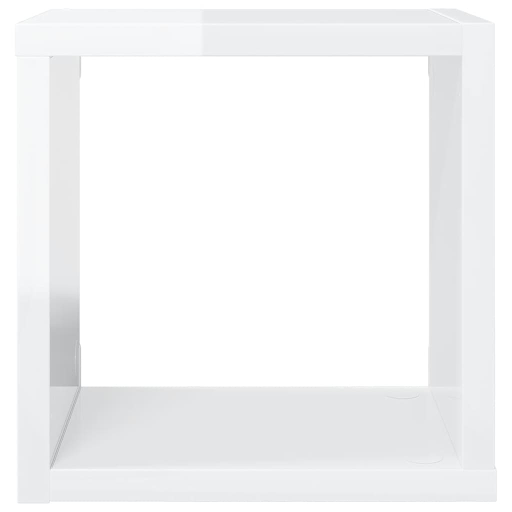 vidaXL Étagères cubes 6 pcs Blanc brillant 22x15x22 cm