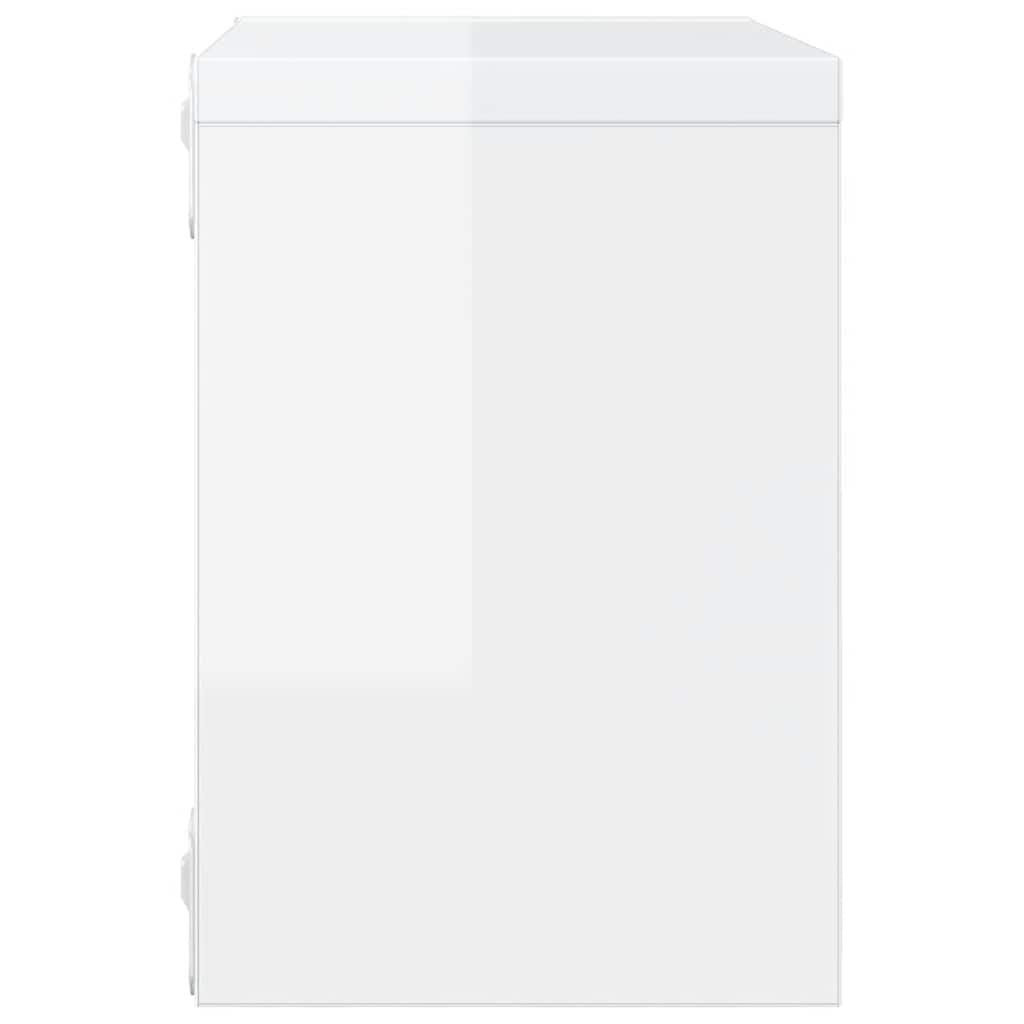 vidaXL Étagères cubes 6 pcs Blanc brillant 22x15x22 cm