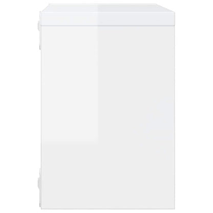 vidaXL Étagères cubes 6 pcs Blanc brillant 22x15x22 cm