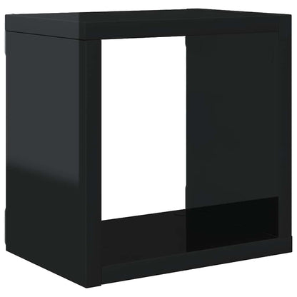 vidaXL Étagères cubes 6 pcs. Noir brillant 22x15x22 cm
