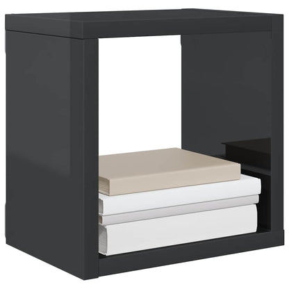 vidaXL Étagères cubes 4 pcs Gris brillant 22x15x22 cm