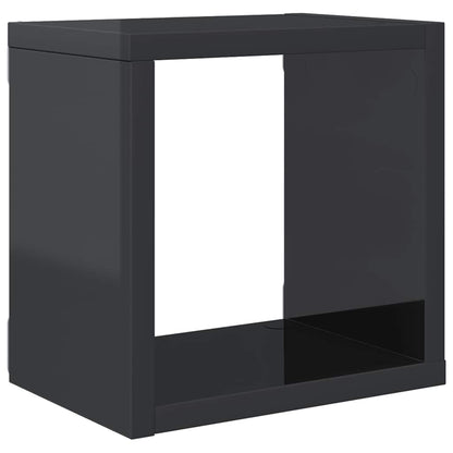 vidaXL Étagères cubes 4 pcs Gris brillant 22x15x22 cm