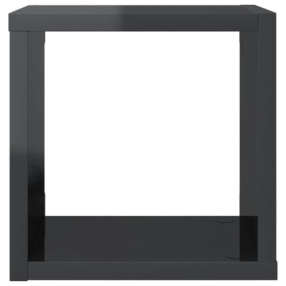 vidaXL Étagères cubes 4 pcs Gris brillant 22x15x22 cm