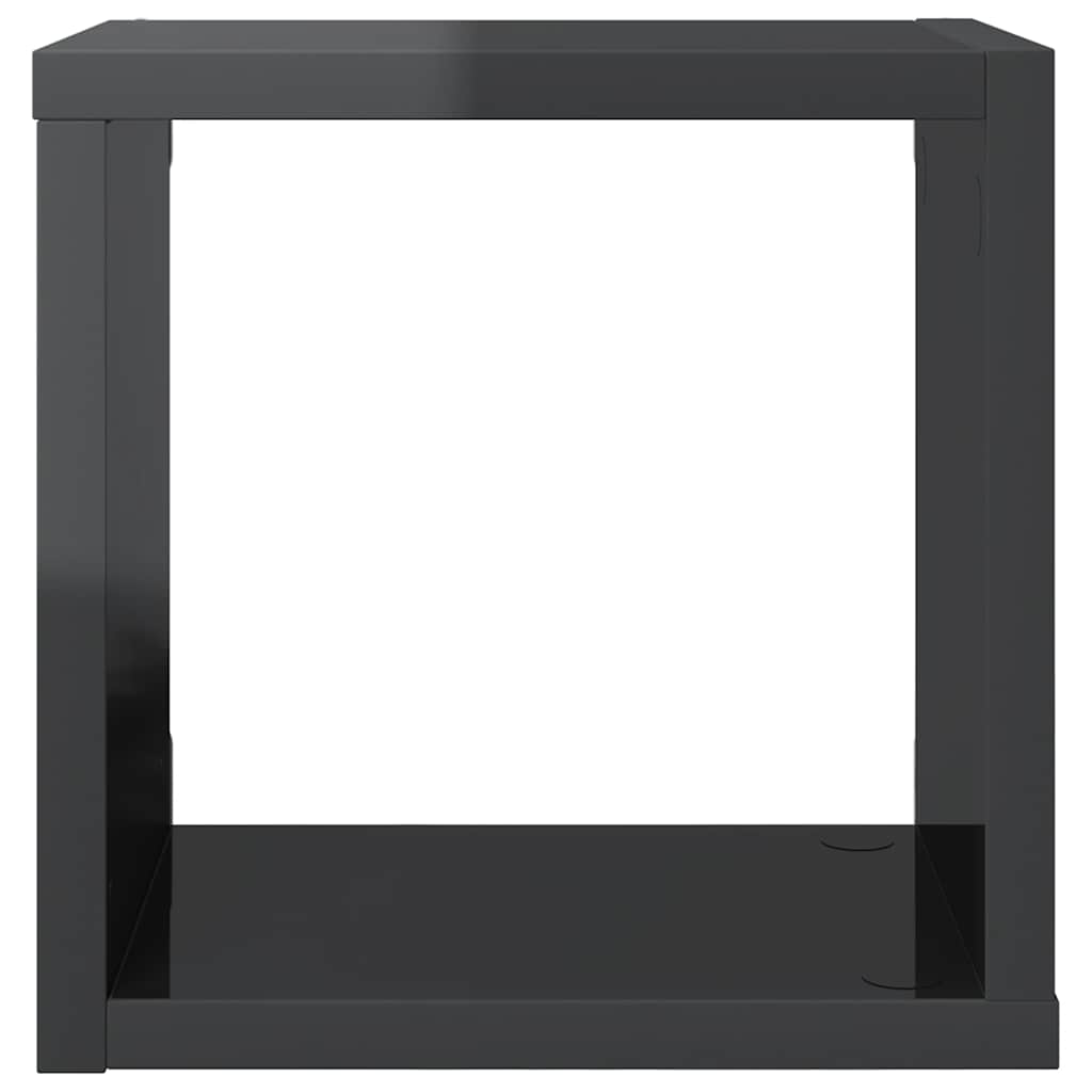 vidaXL Étagères cubes 6 pcs Gris brillant 22x15x22 cm