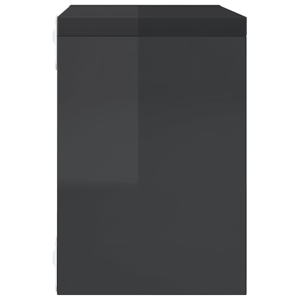 vidaXL Étagères cubes 6 pcs Gris brillant 22x15x22 cm