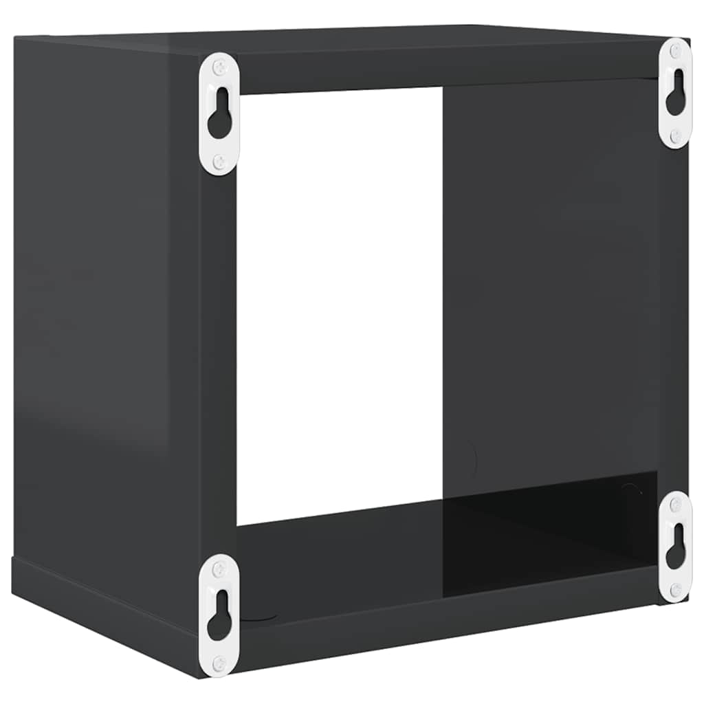 vidaXL Étagères cubes 6 pcs Gris brillant 22x15x22 cm