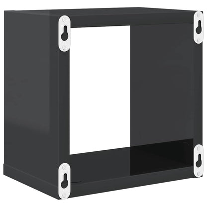 vidaXL Étagères cubes 6 pcs Gris brillant 22x15x22 cm