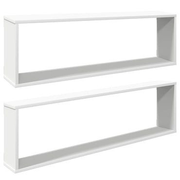 vidaXL Étagères cubes 2 pcs Blanc 100x15x30 cm Bois d'ingénierie