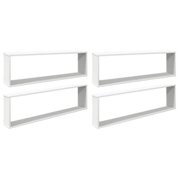 vidaXL Étagères cubes 4 pcs Blanc 100x15x30 cm Bois d'ingénierie